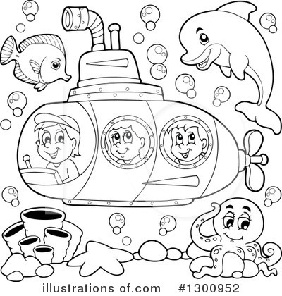 Submarine Clipart #1300952 by visekart