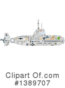 Submarine Clipart #1389707 by Vector Tradition SM