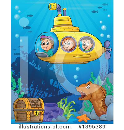 Submarine Clipart #1395389 by visekart