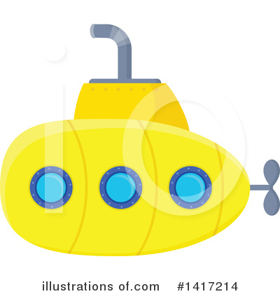 Submarine Clipart #1417214 by visekart