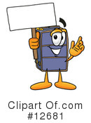 Suitcase Character Clipart #12681 by Mascot Junction