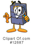 Suitcase Character Clipart #12687 by Mascot Junction