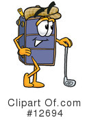 Suitcase Character Clipart #12694 by Mascot Junction