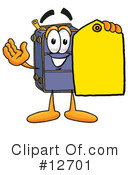 Suitcase Character Clipart #12701 by Mascot Junction