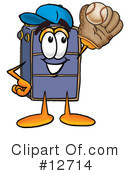 Suitcase Character Clipart #12714 by Mascot Junction