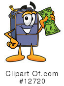 Suitcase Character Clipart #12720 by Mascot Junction