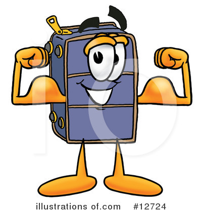 Royalty-Free (RF) Suitcase Character Clipart Illustration by Mascot Junction - Stock Sample #12724
