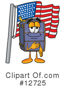 Suitcase Character Clipart #12725 by Mascot Junction