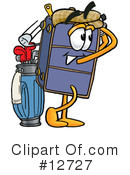 Suitcase Character Clipart #12727 by Mascot Junction