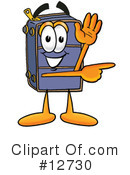 Suitcase Character Clipart #12730 by Mascot Junction