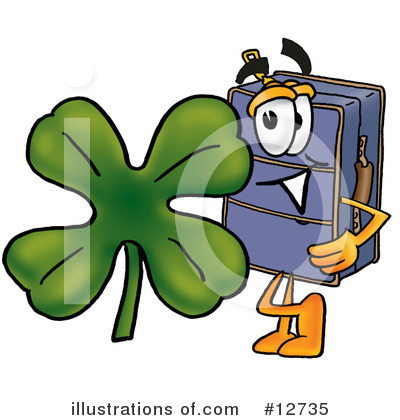 Suitcase Character Clipart #12735 by Mascot Junction