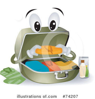 Royalty-Free (RF) Suitcase Clipart Illustration by BNP Design Studio - Stock Sample #74207