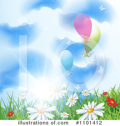 Party Balloons Clipart #1101412 by MilsiArt