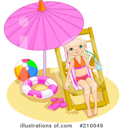 Beach Umbrella Clipart #210049 by Pushkin