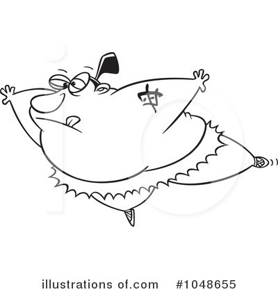 Royalty-Free (RF) Sumo Clipart Illustration by toonaday - Stock Sample #1048655