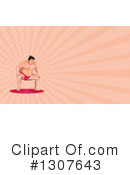 Sumo Wrestler Clipart #1307643 by patrimonio
