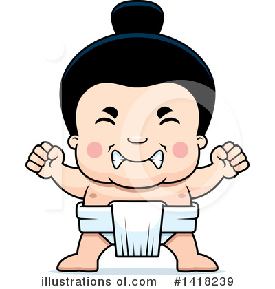 Sumo Wrestling Clipart #1418239 by Cory Thoman