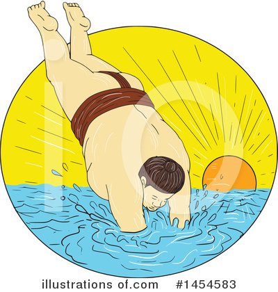 Royalty-Free (RF) Sumo Wrestler Clipart Illustration by patrimonio - Stock Sample #1454583