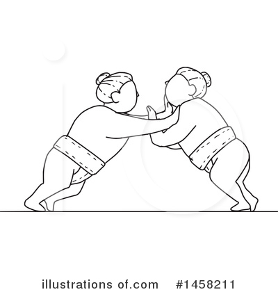 Royalty-Free (RF) Sumo Wrestler Clipart Illustration by patrimonio - Stock Sample #1458211