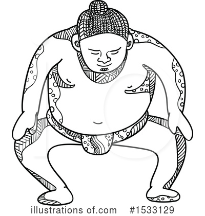 Royalty-Free (RF) Sumo Wrestler Clipart Illustration by patrimonio - Stock Sample #1533129