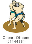 Sumo Wrestling Clipart #1144881 by patrimonio