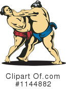 Sumo Wrestling Clipart #1144882 by patrimonio