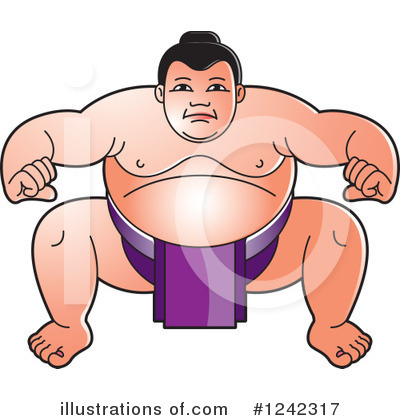 Royalty-Free (RF) Sumo Wrestling Clipart Illustration by Lal Perera - Stock Sample #1242317