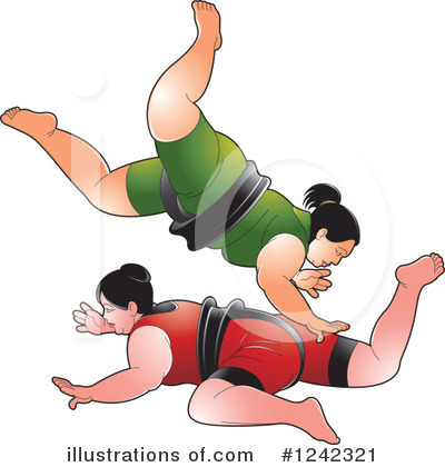 Sumo Wrestling Clipart #1242321 by Lal Perera