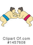 Sumo Wrestling Clipart #1457608 by patrimonio