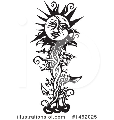 Royalty-Free (RF) Sun And Moon Clipart Illustration by xunantunich - Stock Sample #1462025
