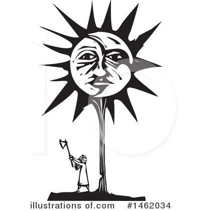 Royalty-Free (RF) Sun And Moon Clipart Illustration by xunantunich - Stock Sample #1462034