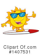Sun Character Clipart #1407531 by Hit Toon