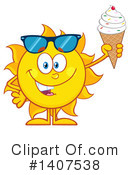 Sun Character Clipart #1407538 by Hit Toon