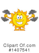 Sun Character Clipart #1407541 by Hit Toon
