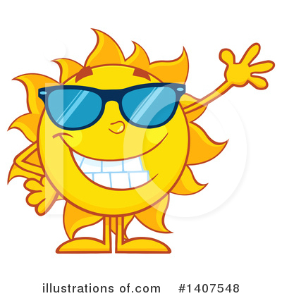 Royalty-Free (RF) Sun Character Clipart Illustration by Hit Toon - Stock Sample #1407548