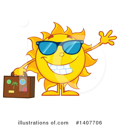 Royalty-Free (RF) Sun Character Clipart Illustration by Hit Toon - Stock Sample #1407706