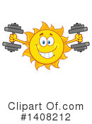 Sun Character Clipart #1408212 by Hit Toon