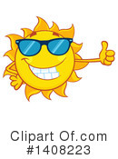 Sun Character Clipart #1408223 by Hit Toon