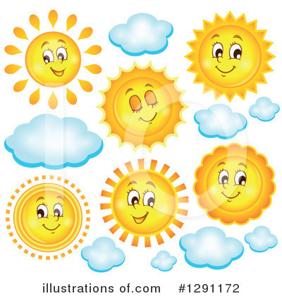 Royalty-Free (RF) Sun Clipart Illustration by visekart - Stock Sample #1291172