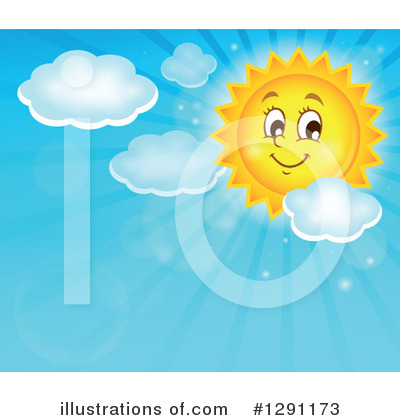 Royalty-Free (RF) Sun Clipart Illustration by visekart - Stock Sample #1291173