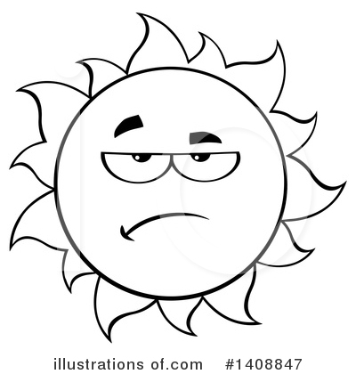 Sun Character Clipart #1408847 by Hit Toon
