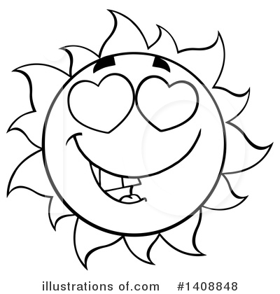 Sun Character Clipart #1408848 by Hit Toon