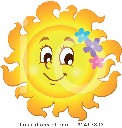 Royalty-Free (RF) Sun Clipart Illustration by visekart - Stock Sample #1413833