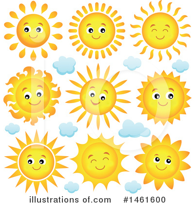 Royalty-Free (RF) Sun Clipart Illustration by visekart - Stock Sample #1461600
