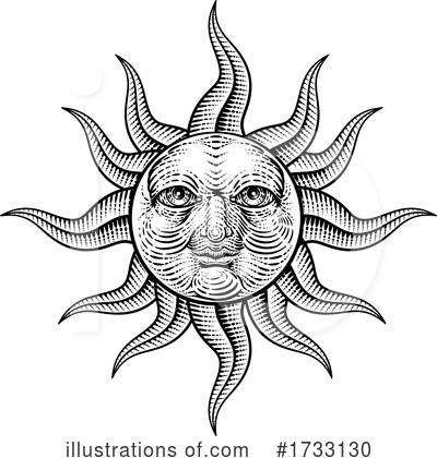 Sun Face Clipart #1733130 by AtStockIllustration