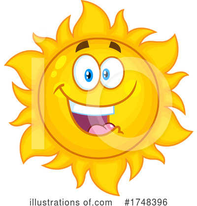 Sun Character Clipart #1748396 by Hit Toon