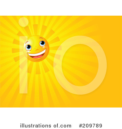 Royalty-Free (RF) Sun Clipart Illustration by Pushkin - Stock Sample #209789