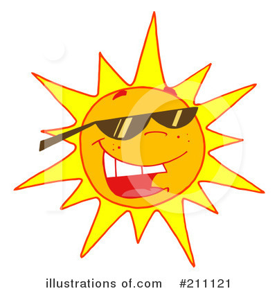 Royalty-Free (RF) Sun Clipart Illustration by Hit Toon - Stock Sample #211121