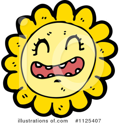 Royalty-Free (RF) Sunflower Clipart Illustration by lineartestpilot - Stock Sample #1125407