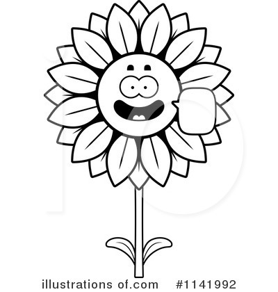 Royalty-Free (RF) Sunflower Clipart Illustration by Cory Thoman - Stock Sample #1141992